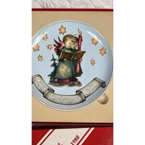 VTG MJ Hummel Angel Duet H-411 Christmas Decorative Plate 1988 Goebel W. Germany